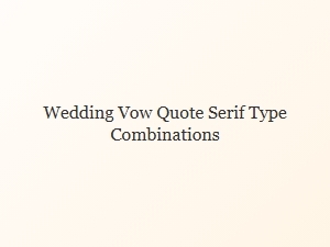 Eternal Promises in Classic Serif Fonts